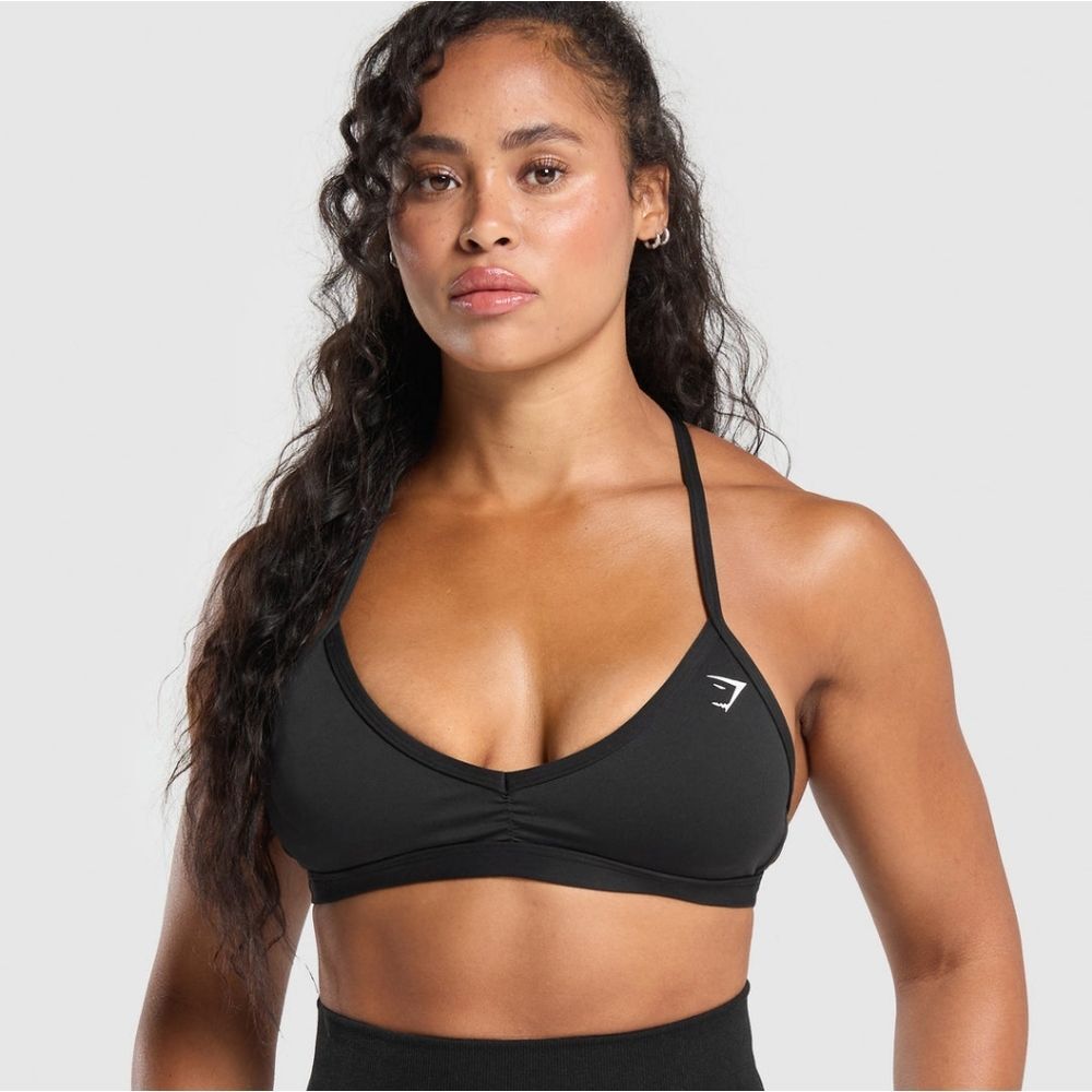 Gymshark Minimal Sports Bra Size Light support Black NWOT